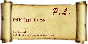 Pályi Luca névjegykártya